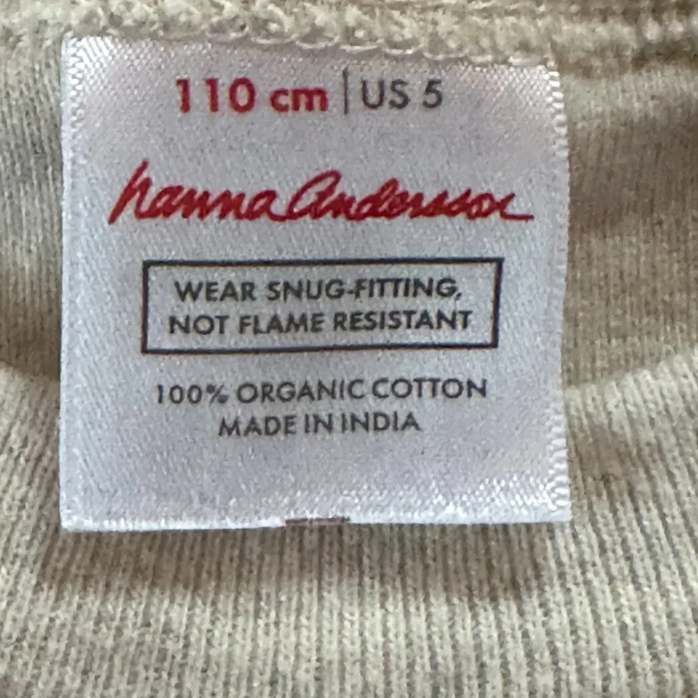 Hanna Anderson Organic Cotton' Pajama Set Girls 5 EUC